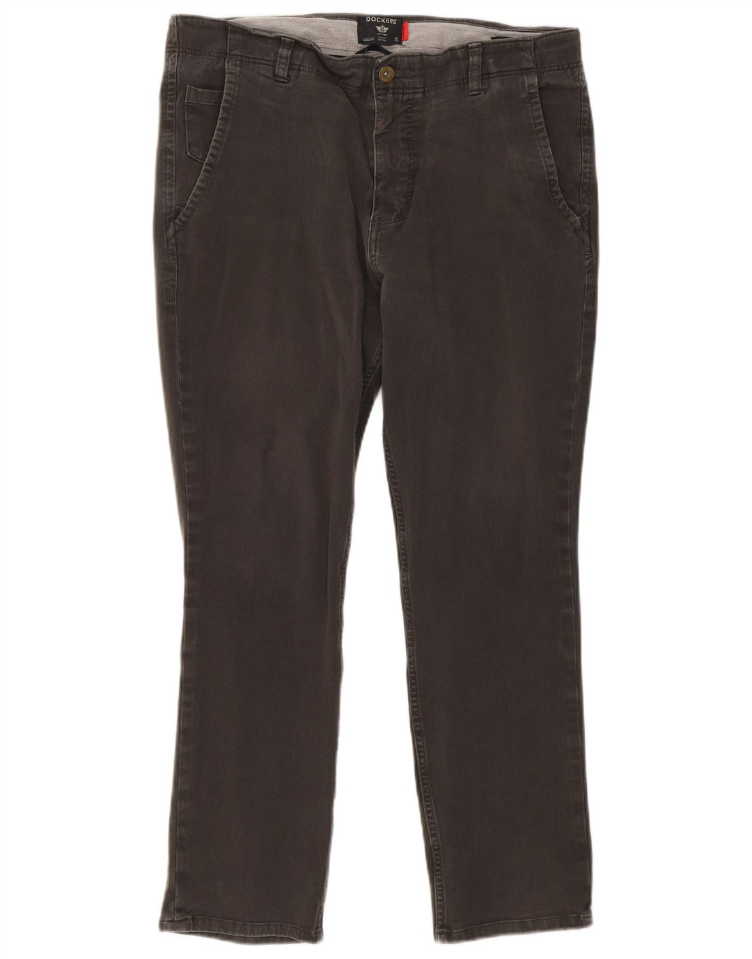 Dockers Mens Slim Chino Trousers W34 L27 Grey Cotton