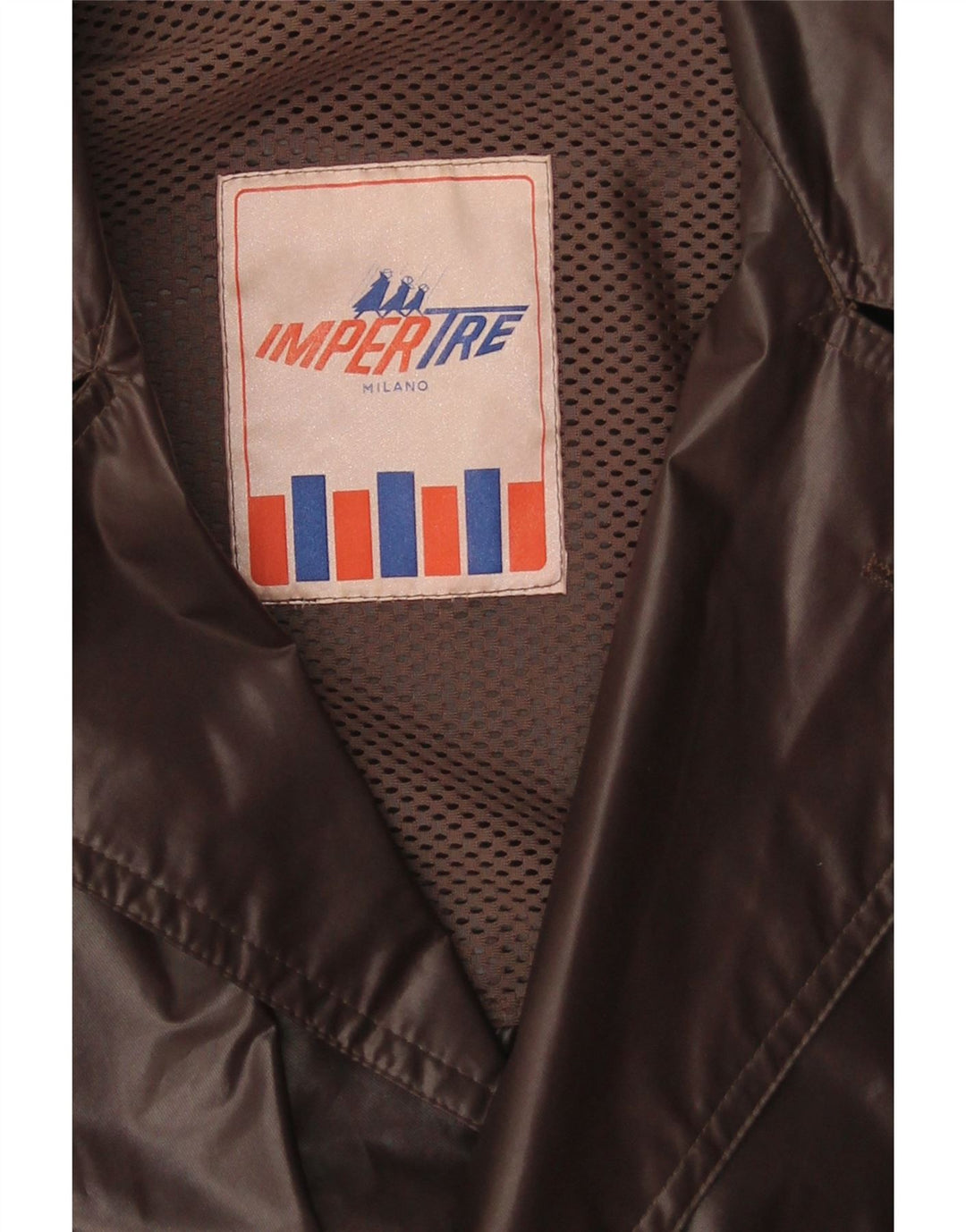 Vintage Mens Milano Raincoat UK 40 Large Brown