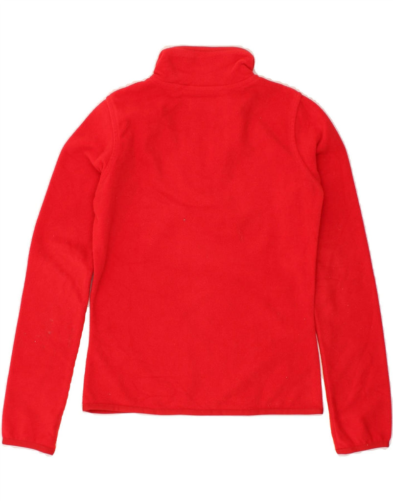 KAPPA Womens Zip Neck Fleece Jumper UK 6 XS Red Polyester | Vintage Kappa | Thrift | Second-Hand Kappa | Used Clothing | Messina Hembry 