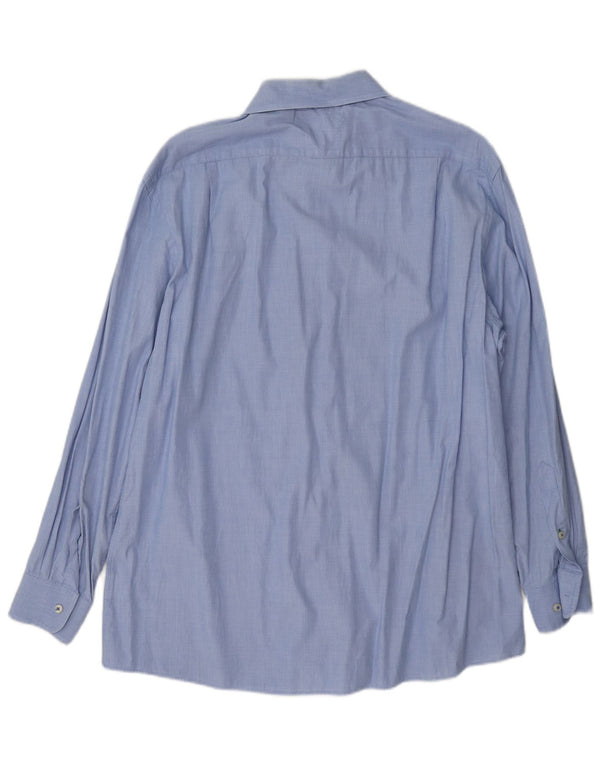 Tommy Hilfiger Mens Slim Fit Shirt Size 16 1/2 Large Blue Cotton