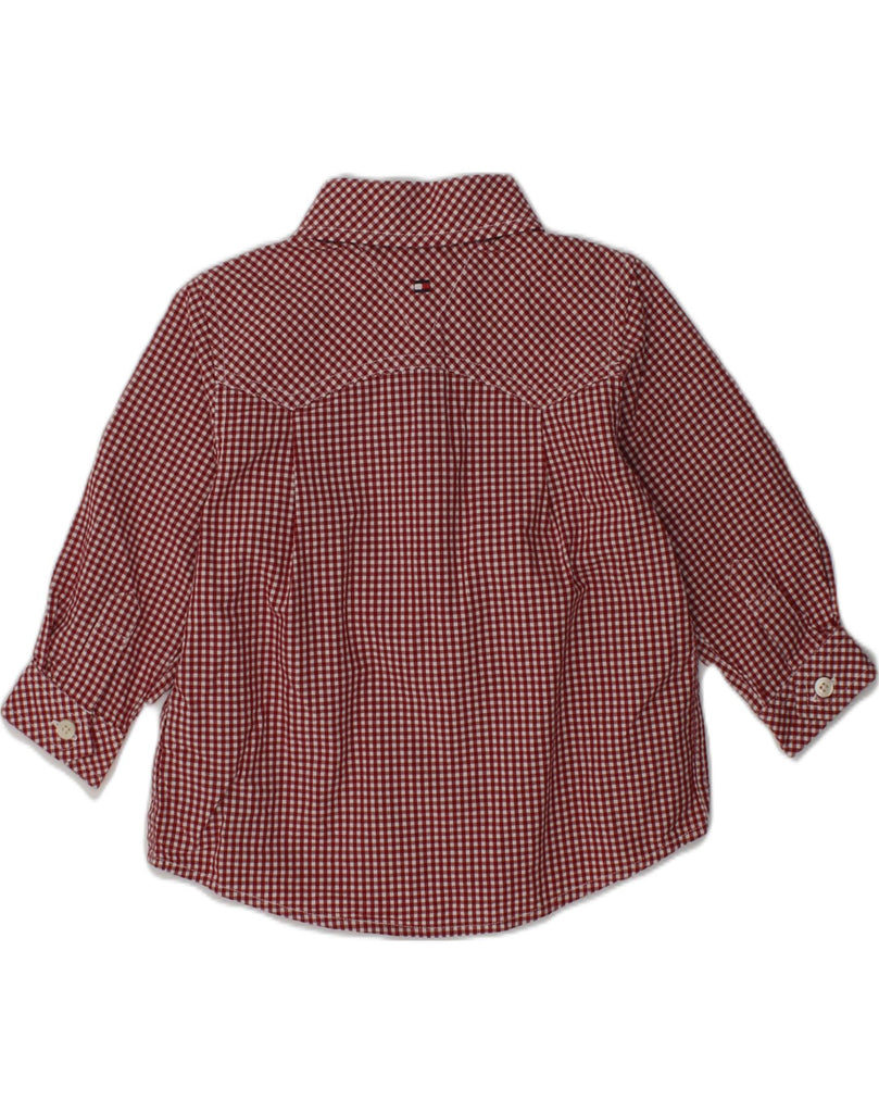 TOMMY HILFIGER Baby Boys Graphic Shirt 9-12 Months Red Gingham Cotton | Vintage Tommy Hilfiger | Thrift | Second-Hand Tommy Hilfiger | Used Clothing | Messina Hembry 