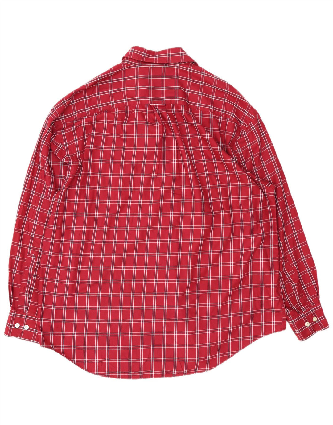 Nautica Mens Shirt XL Red Check Cotton