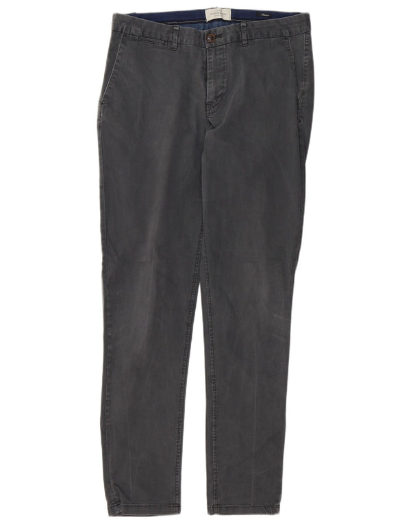 Scotch & Soda Mens Stuart Slim Chino Trousers W31 L32 Grey Cotton