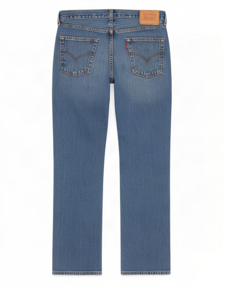 Levi's Mens 595 Straight Jeans W34 L29 Blue Cotton