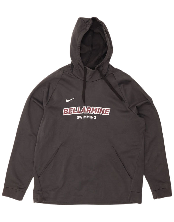 NIKE Mens Bellarmine Graphic Hoodie Jumper XL Grey Polyester