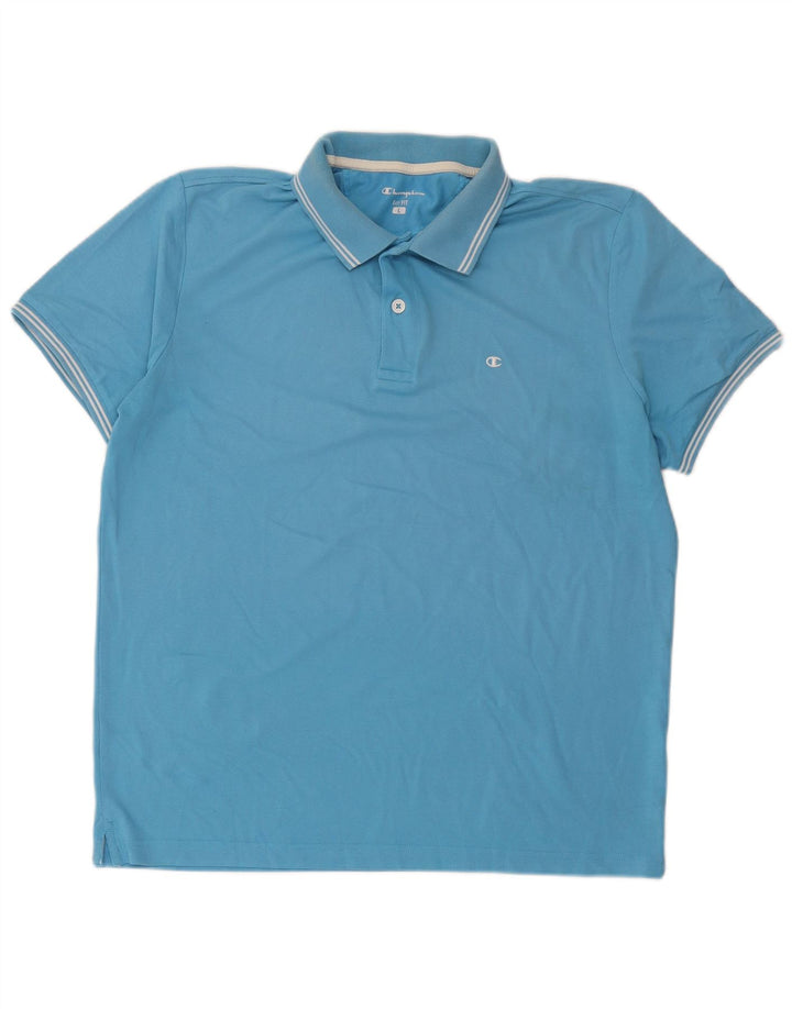 Champion Mens Easy Fit Polo Shirt Large Blue