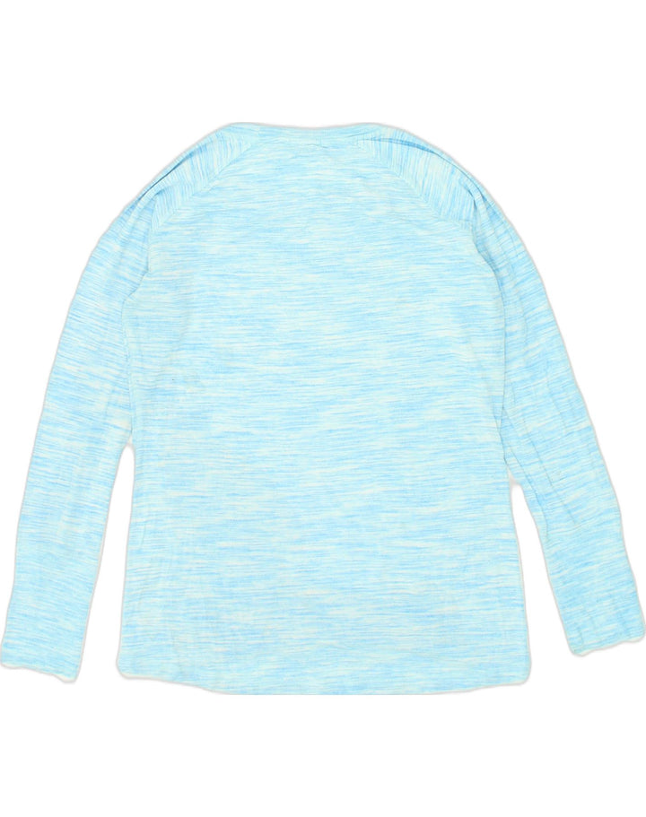 CHAMPION Womens Top Long Sleeve UK 12 Medium Blue Rayon | Vintage Champion | Thrift | Second-Hand Champion | Used Clothing | Messina Hembry 