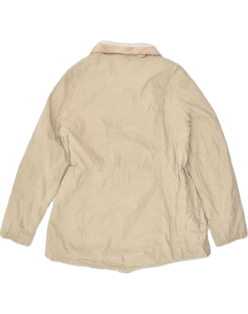 NAUTICA Womens Bomber Jacket UK 18 XL Beige Cotton | Vintage Nautica | Thrift | Second-Hand Nautica | Used Clothing | Messina Hembry 