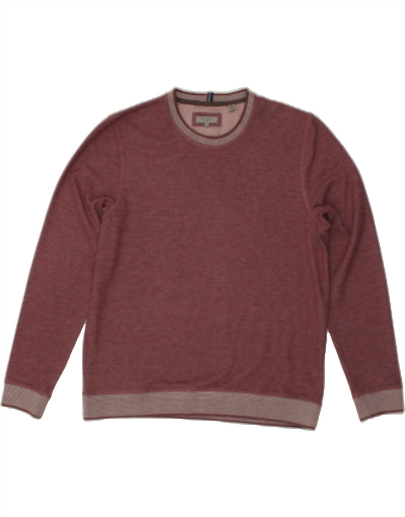 TED BAKER Mens Sweatshirt Jumper Size 6 2XL Maroon Polyester | Vintage Ted Baker | Thrift | Second-Hand Ted Baker | Used Clothing | Messina Hembry 