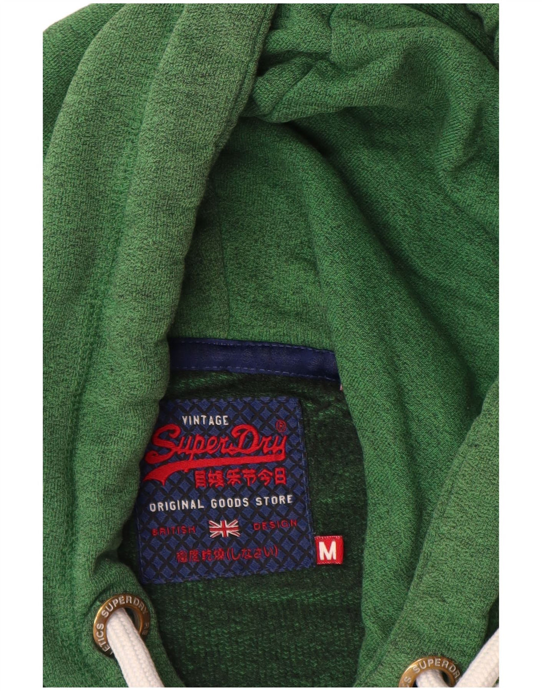 Superdry Mens Graphic Hoodie Jumper Medium Green Cotton