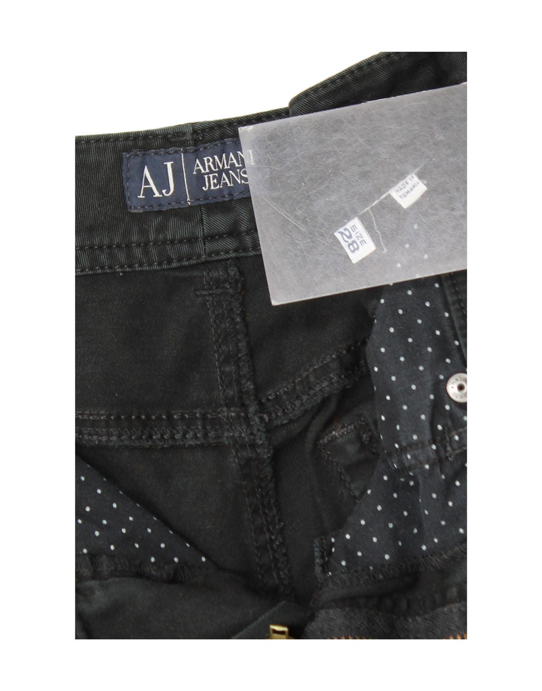 ARMANI Womens Cropped Jeans W28 L24 Black