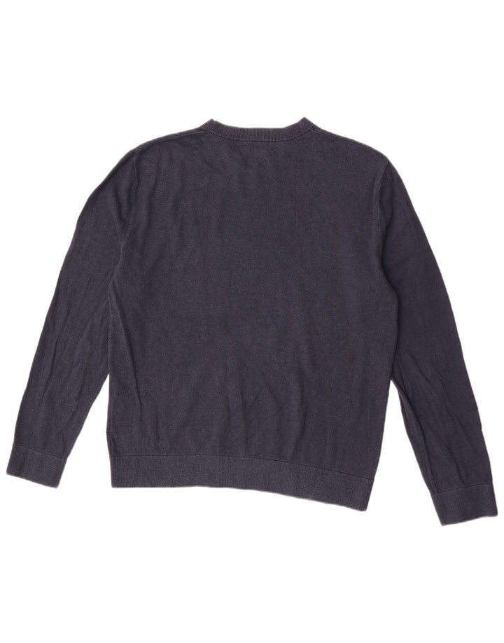Gap Mens Crew Neck Jumper Sweater Medium Navy Blue Cotton