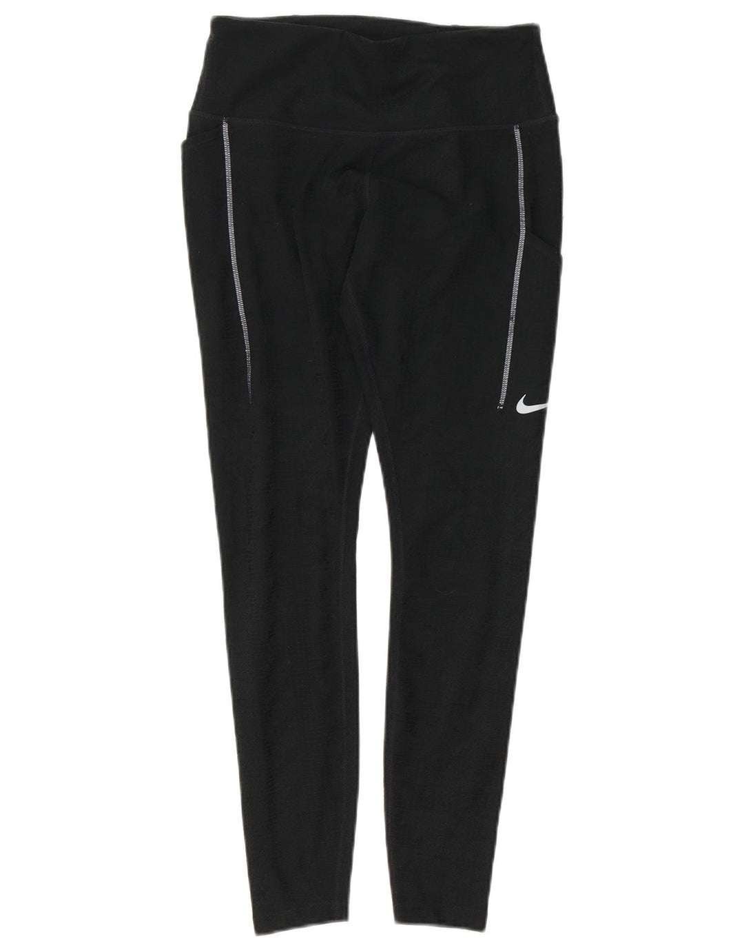 Nike Womens Dri Fit Leggings UK 14 Medium Black Polyester