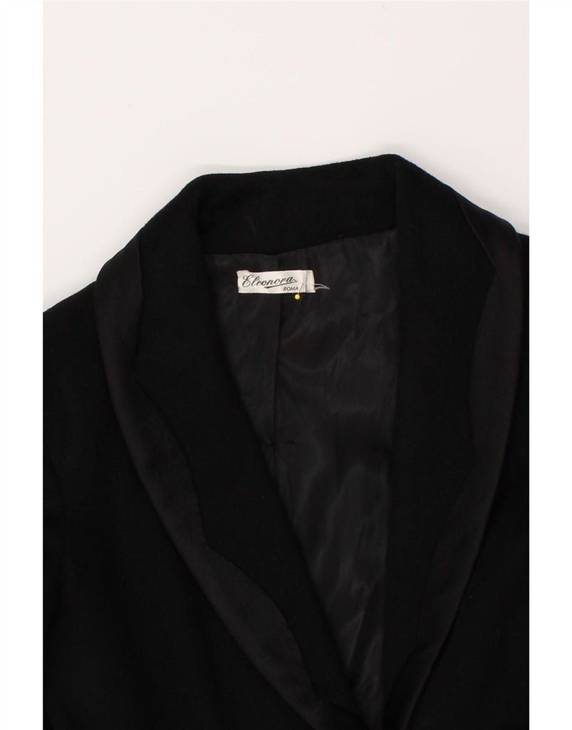 VINTAGE Womens Overcoat UK 14 Large Black | Vintage Vintage | Thrift | Second-Hand Vintage | Used Clothing | Messina Hembry 