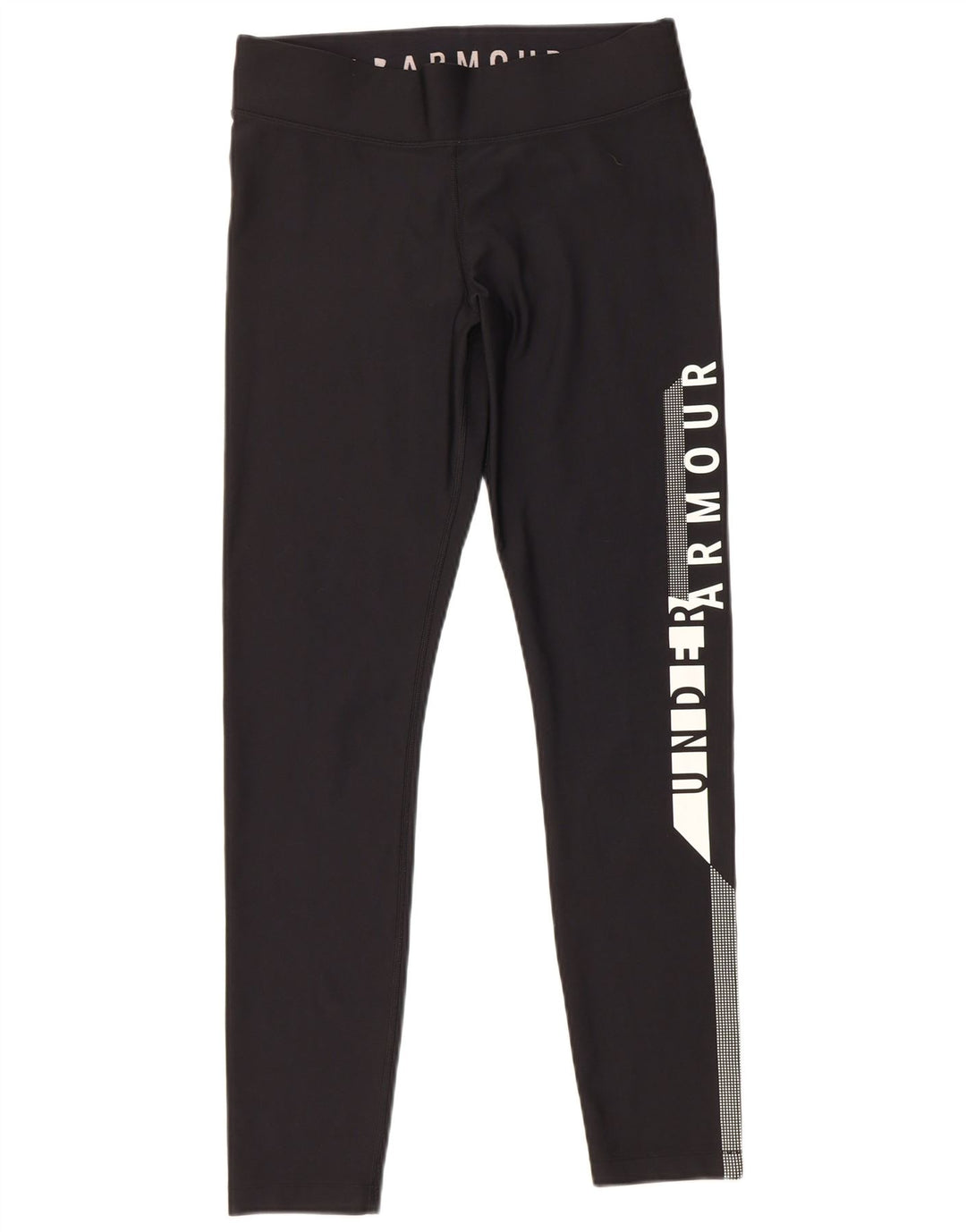 Under Armour Womens Graphic Leggings UK 14 Large Black Colourblock