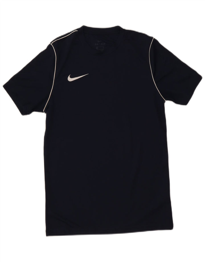 Nike Mens Dri Fit T-Shirt Top Small Navy Blue Polyester