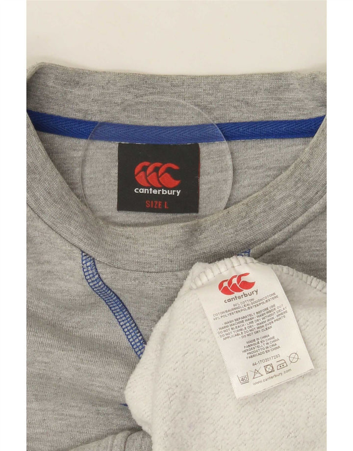 Canterbury Mens Sweatshirt Jumper Large Grey Cotton