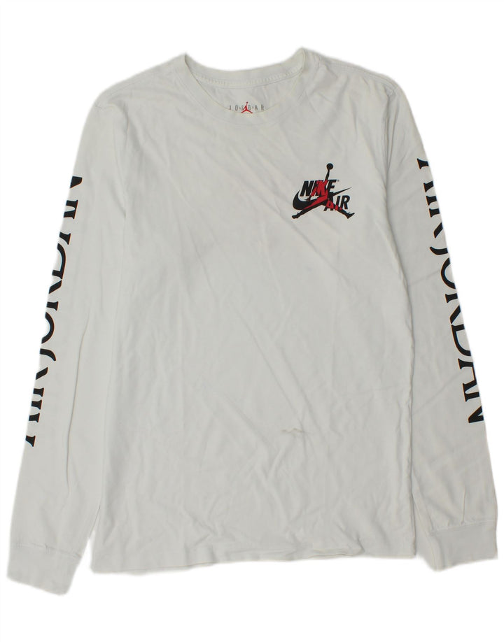 Jordan Mens Graphic Top Long Sleeve Small White
