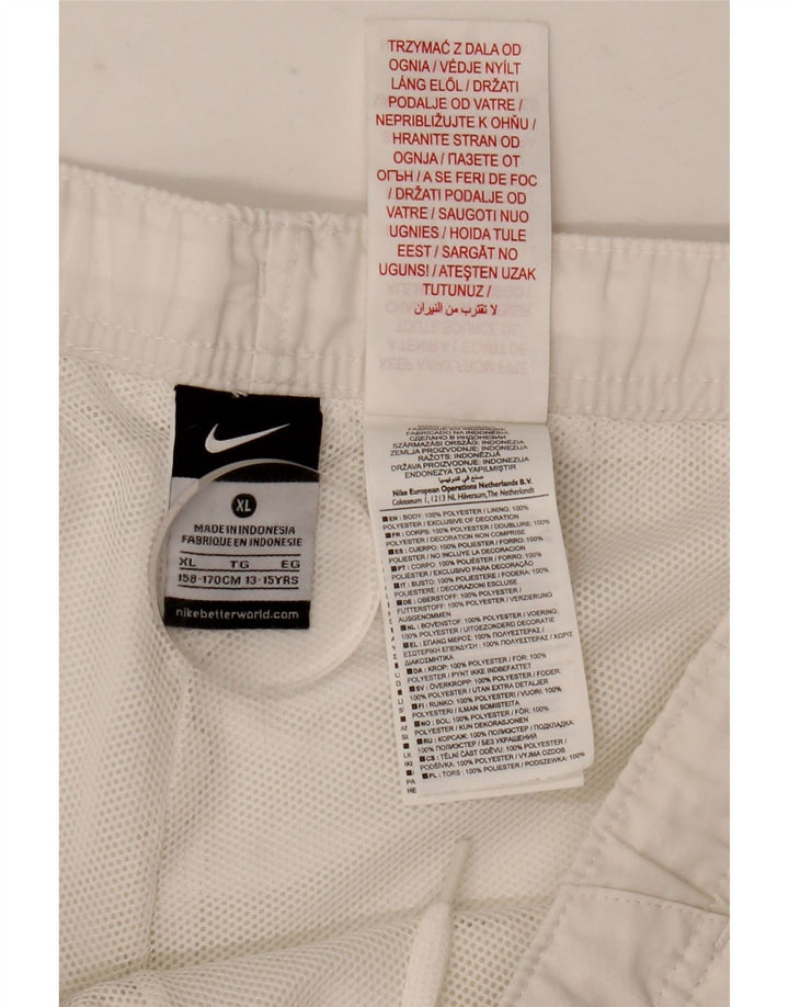 Nike Boys Sport Shorts 13-14 Years XL White Polyester