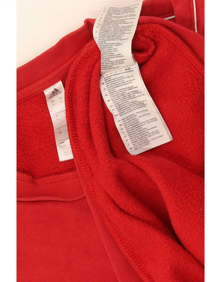 Adidas Mens Sweatshirt Jumper XS Red Cotton