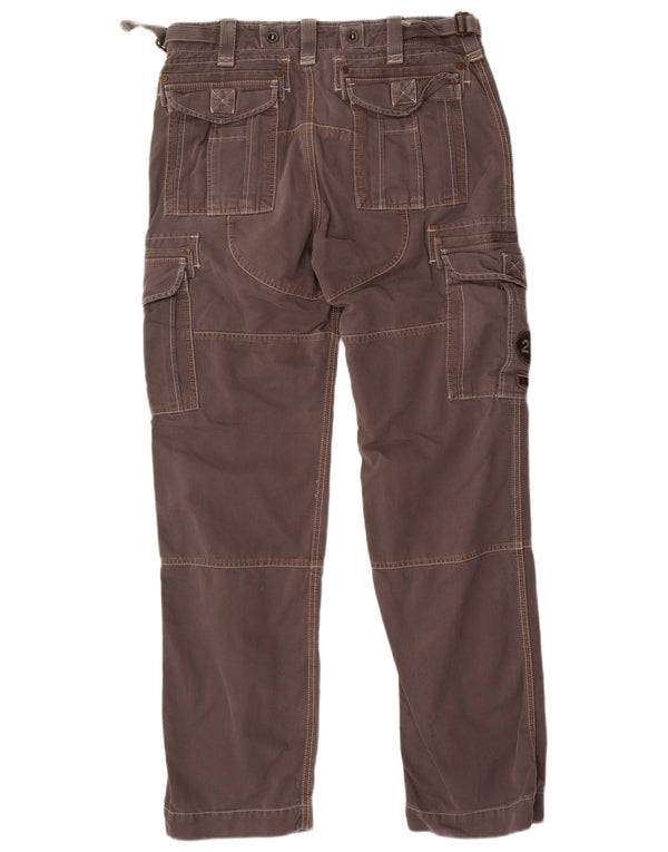 Aeronautica Militare Mens Straight Cargo Trousers IT 50 Large W34 L33 Grey
