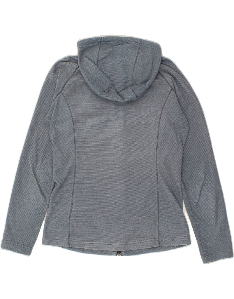 THE NORTH FACE Womens Zip Hoodie Sweater UK 12 Medium Blue Pinstripe Vintage The North Face and Second-Hand The North Face from Messina Hembry 