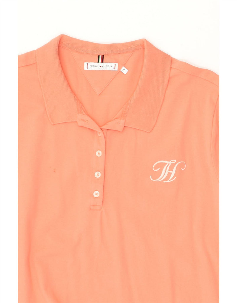 TOMMY HILFIGER Womens Polo Shirt UK 20 2XL Orange Cotton | Vintage Tommy Hilfiger | Thrift | Second-Hand Tommy Hilfiger | Used Clothing | Messina Hembry 