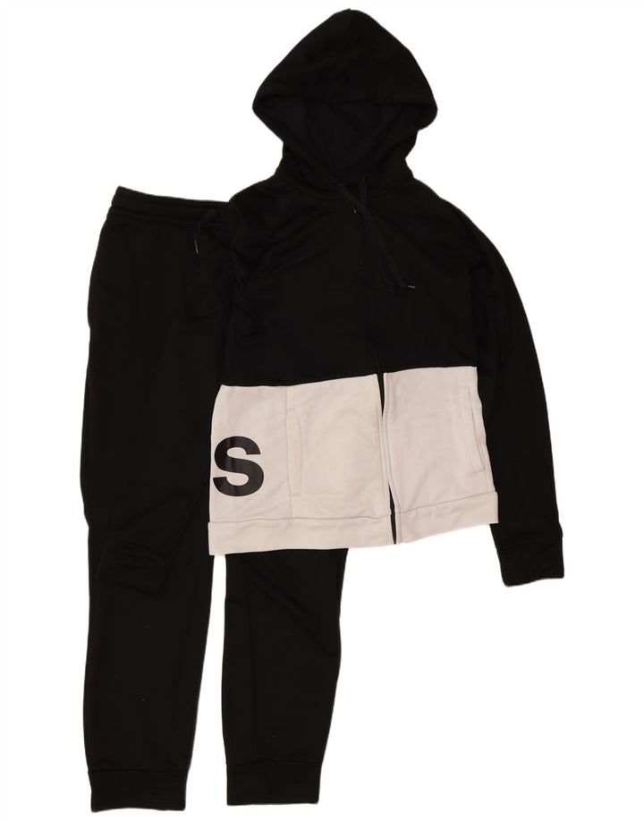 Adidas Womens Graphic Full Tracksuit UK 12/14 Medium Black Colourblock