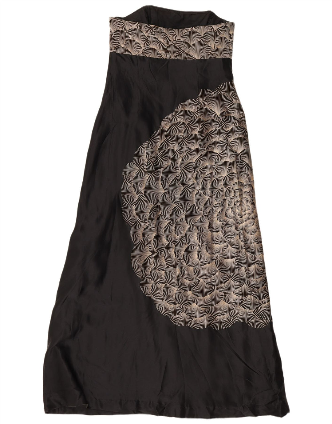 Monsoon Womens Abstract Pattern Maxi Strapless Dress UK 12 Medium Black