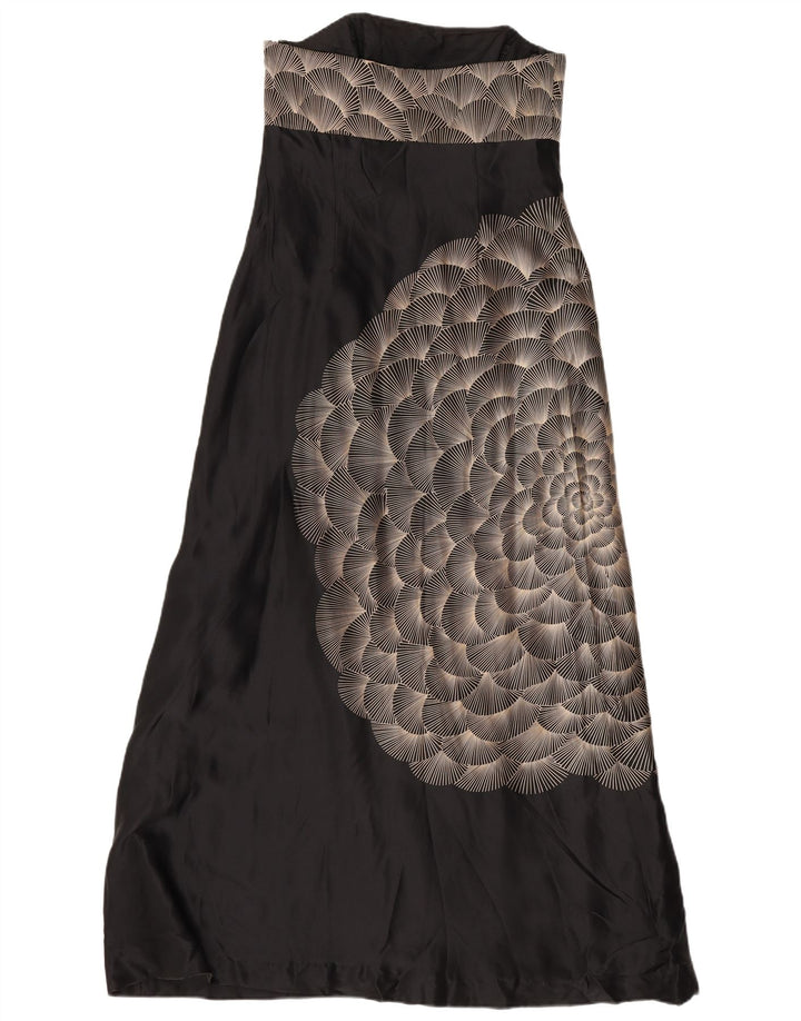 Monsoon Womens Abstract Pattern Maxi Strapless Dress UK 12 Medium Black