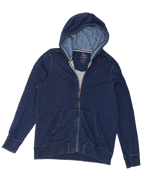 Fat Face Mens Zip Hoodie Sweater XL Navy Blue Cotton