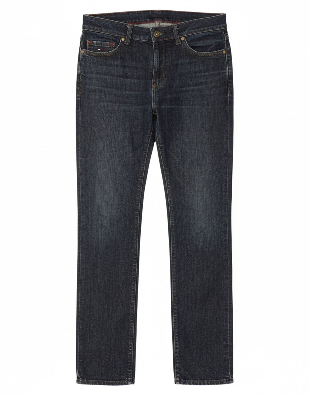 TOMMY HILFIGER Womens Slim Jeans W29 L34 Navy Blue Cotton
