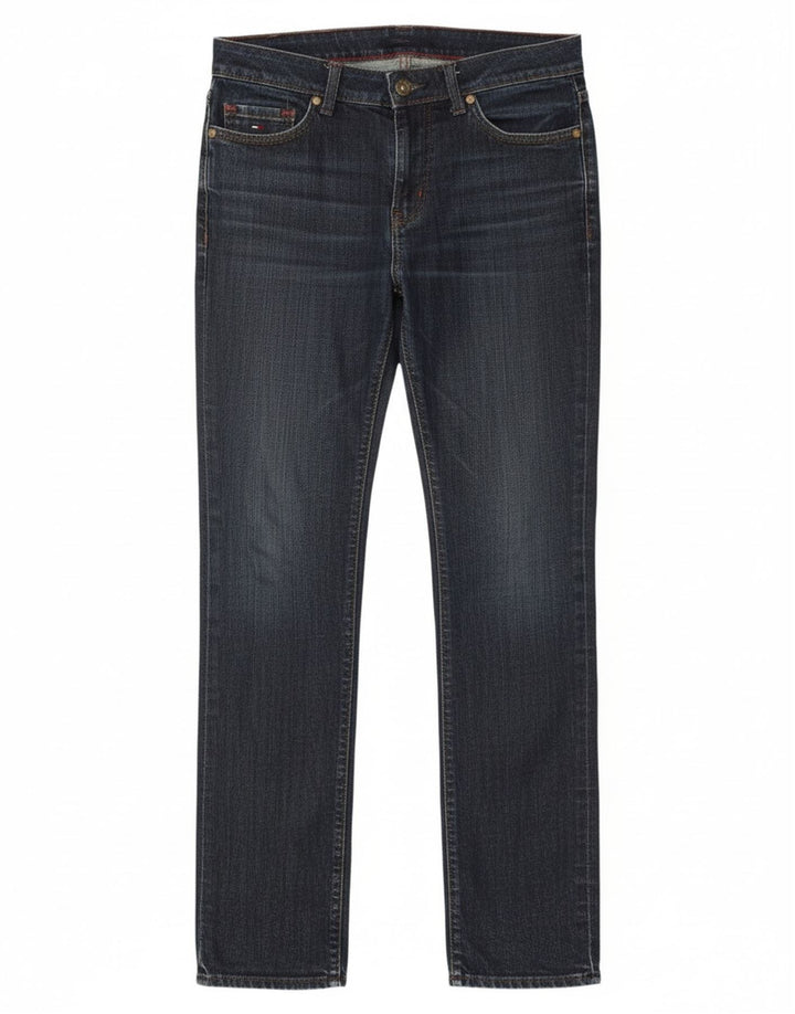TOMMY HILFIGER Womens Slim Jeans W29 L34 Navy Blue Cotton