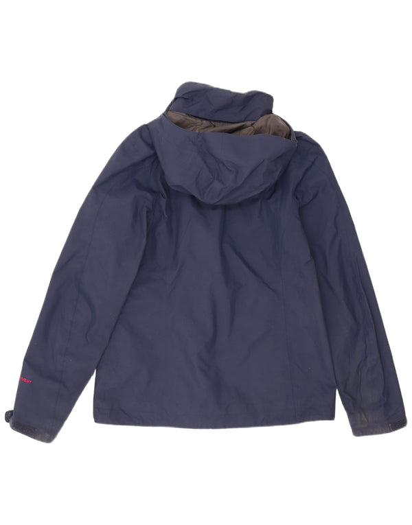The North Face Womens Hooded Oversized Rain Jacket UK 10 Small Navy Blue