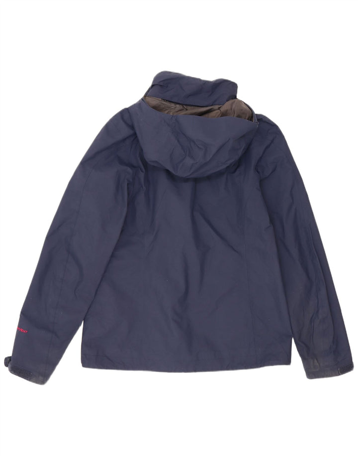 The North Face Womens Hooded Oversized Rain Jacket UK 10 Small Navy Blue