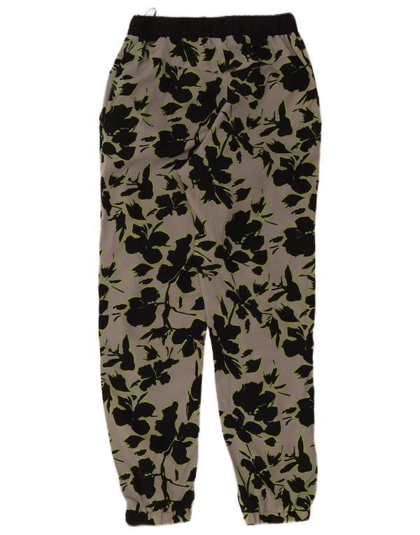 Topshop Womens Joggers Casual Trousers UK 8 Small W28 L27 Grey Floral