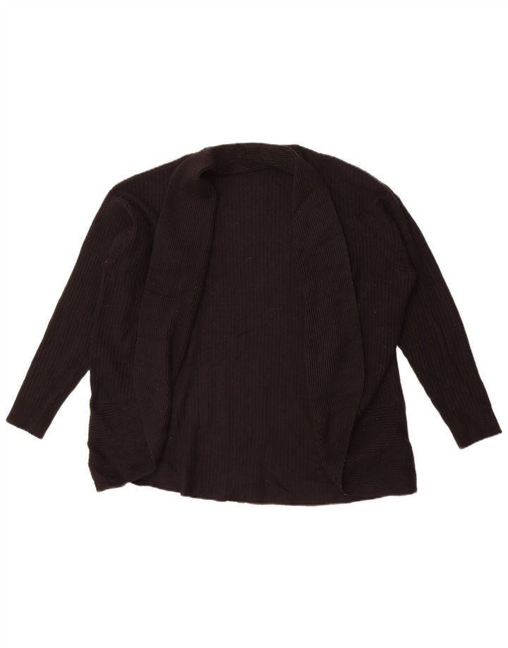 Marks & Spencer Womens Per Una Open Cardigan Sweater UK 16 Large Black