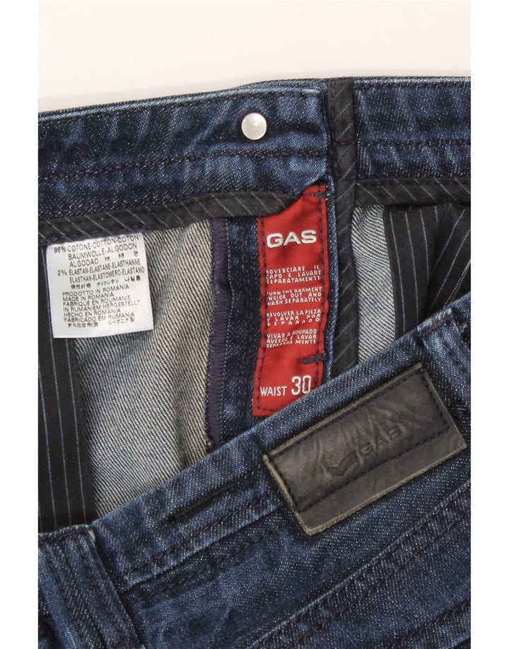 Gas Womens Slim Jeans W30 L29 Navy Blue Cotton