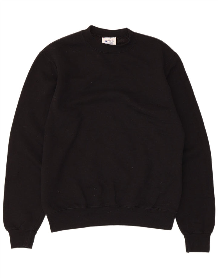 Champion Womens Regular Fit Sweatshirt Jumper UK 10 Small Black Cotton
