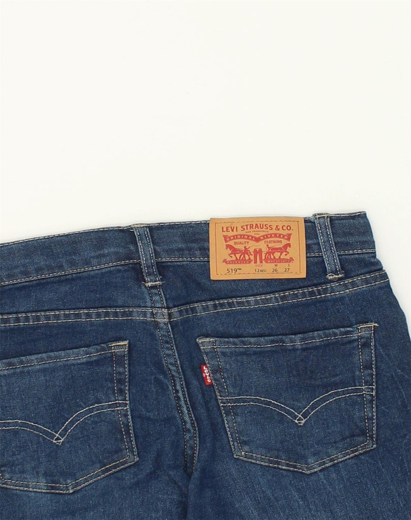 LEVI'S Girls 519 Skinny Jeans 11-12 Years W26 L27  Navy Blue Cotton | Vintage Levi's | Thrift | Second-Hand Levi's | Used Clothing | Messina Hembry 