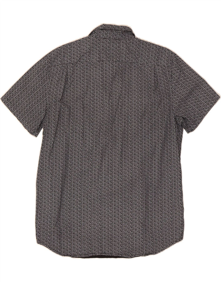 MICHAEL KORS Mens Classic Graphic Short Sleeve Shirt Large Black Cotton Vintage Michael Kors and Second-Hand Michael Kors from Messina Hembry 