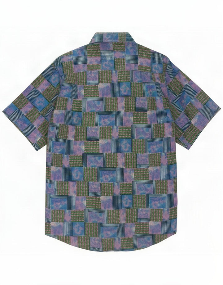 Azzurra Mens Short Sleeve Shirt Medium Multicoloured Patchwork