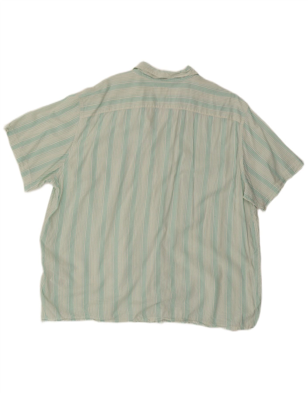 Levi's Mens Short Sleeve Relaxed Fit Shirt XL Turquoise Striped Cotton