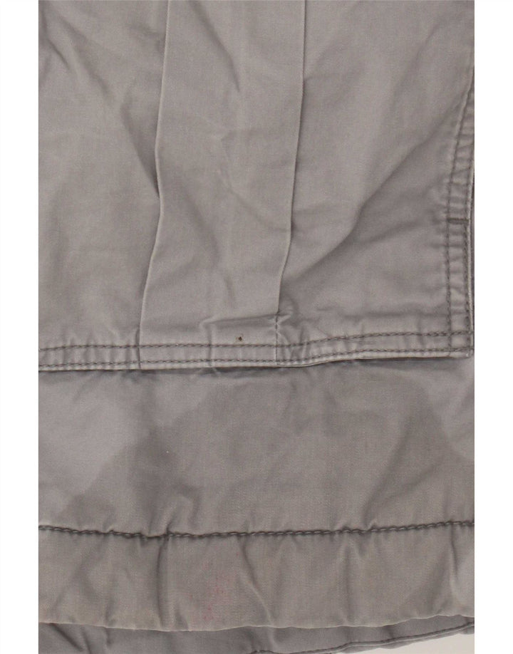 Gap Womens Hooded Parka Jacket UK 10 Small Grey Cotton
