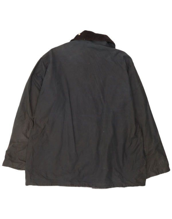 Miller & Simons Mens Waxed Cotton Jacket UK 42 XL Black