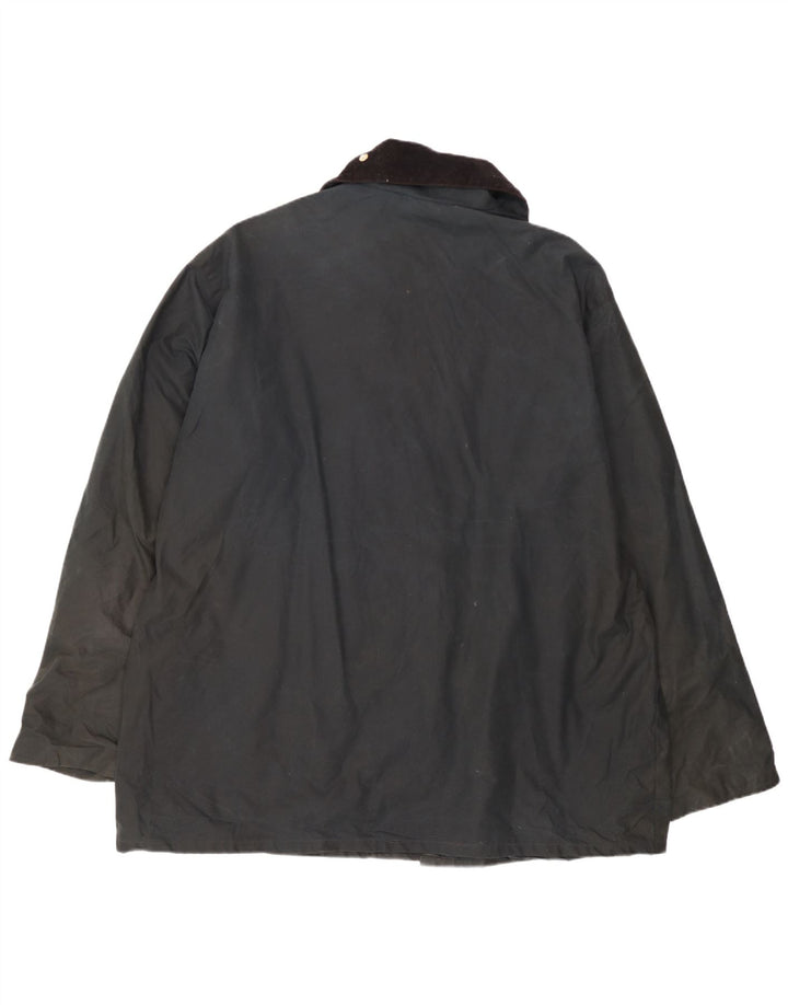 Miller & Simons Mens Waxed Cotton Jacket UK 42 XL Black