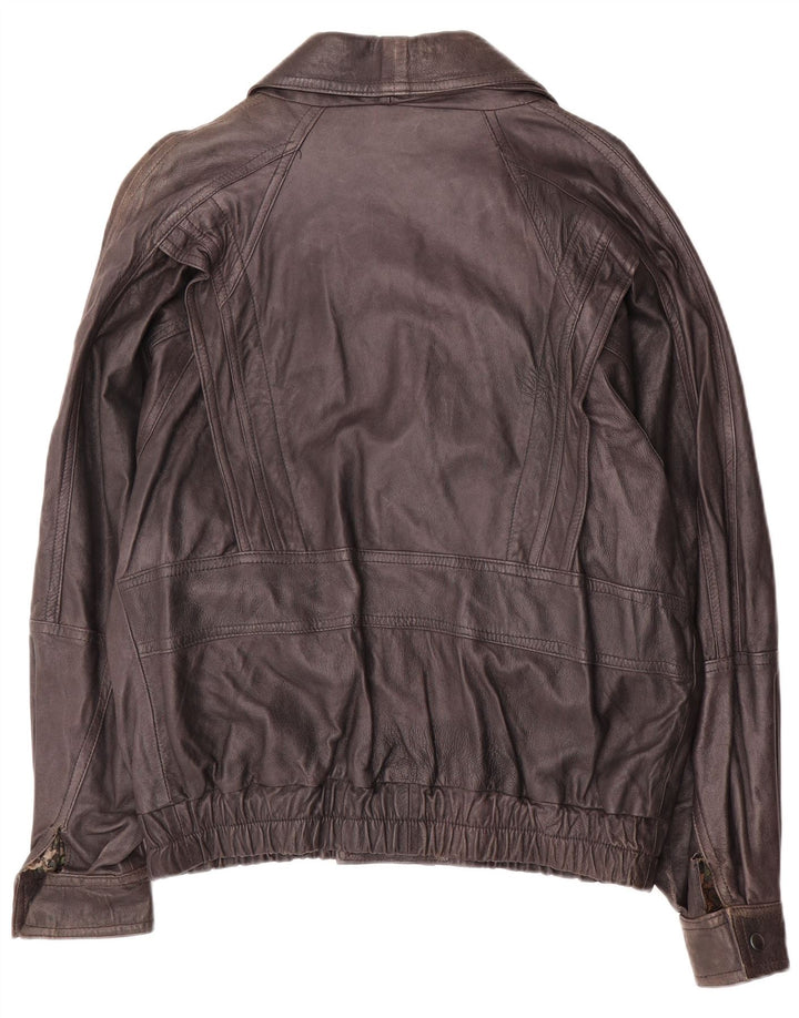 Vintage Mens Leather Jacket UK 40 Large Brown Leather