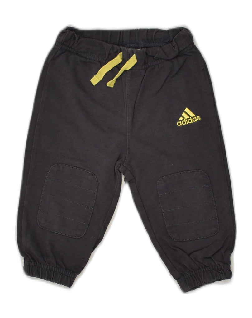 ADIDAS Baby Boys Joggers Tracksuit Trousers 3-6 Months Black Cotton | Vintage Adidas | Thrift | Second-Hand Adidas | Used Clothing | Messina Hembry 