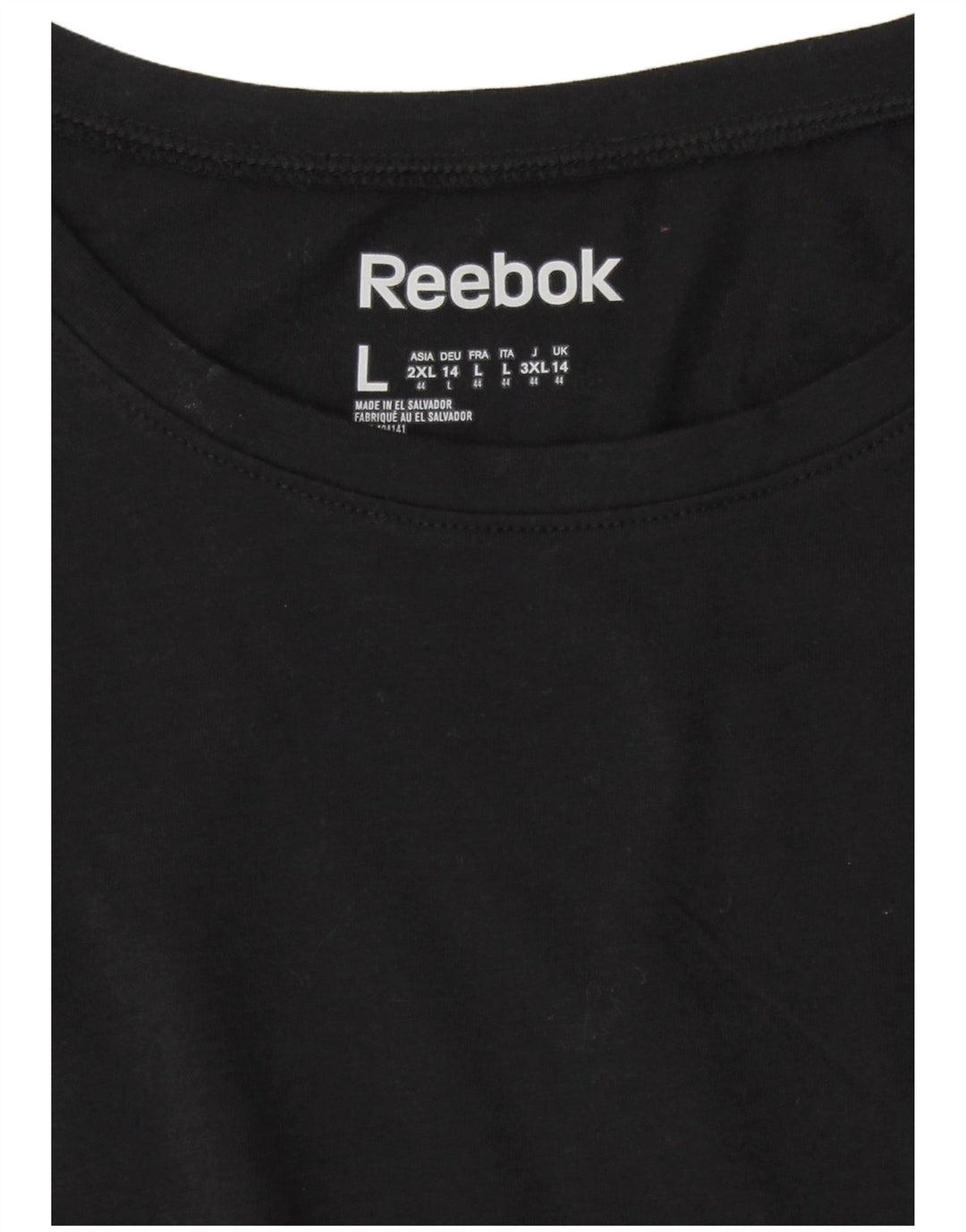 Reebok Womens T-Shirt Top UK 14 Medium Black
