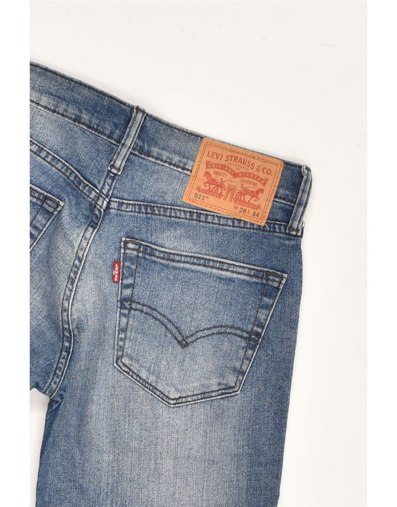 LEVI'S Womens 511 Straight Jeans W28 L34 Blue Cotton | Vintage Levi's | Thrift | Second-Hand Levi's | Used Clothing | Messina Hembry 